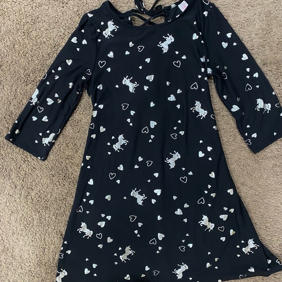 Girls Justice Unicorn /Hearts Dress size 8/10 - Picture 4 of 13